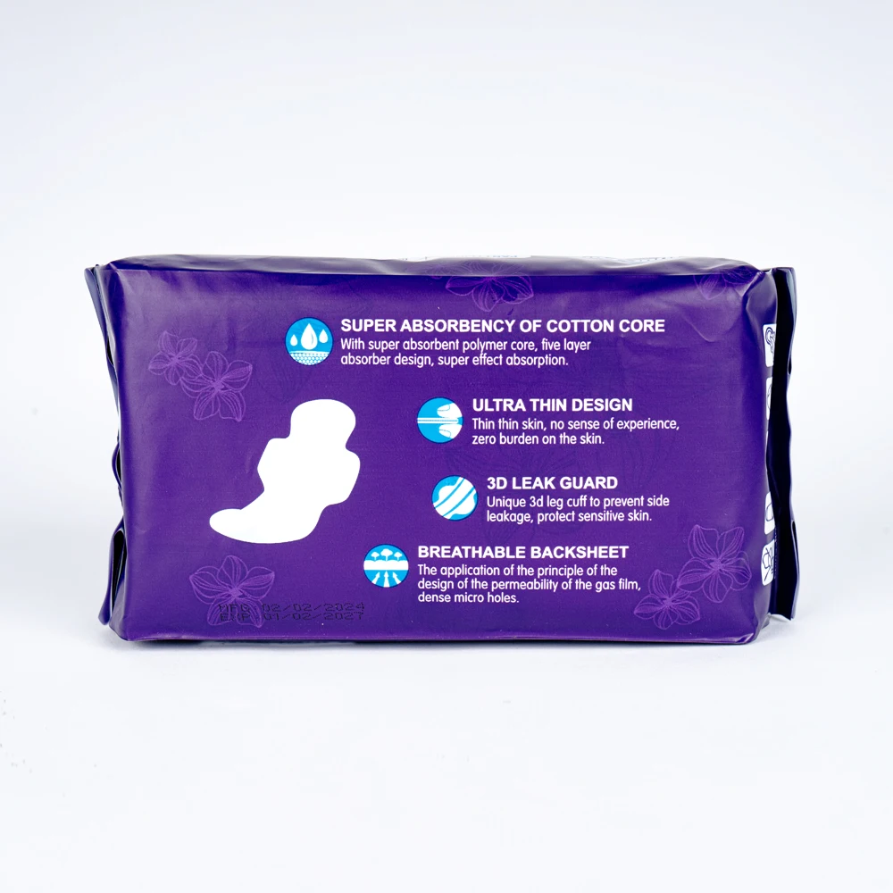 B Grade Korea Antibacterial Ultra Thin Absorbent Cloth Sanitary Pads Organic Biodegradable Sanitary Napkin With Low Price