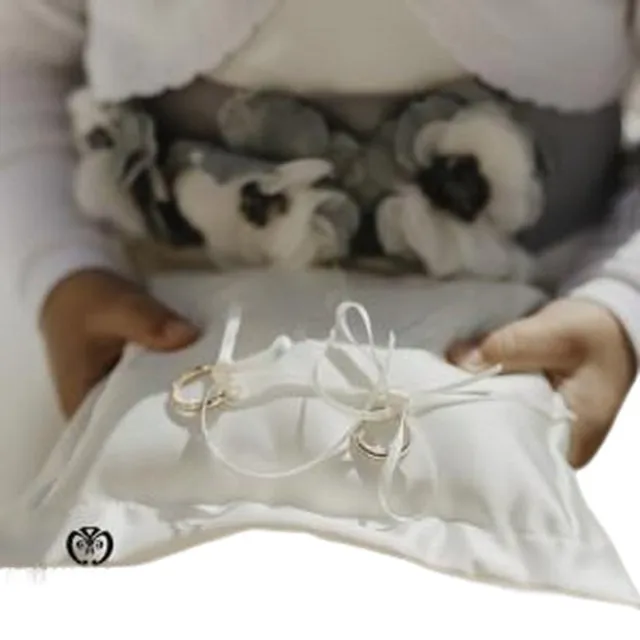 Handmade Melissa Wedding Ring Pillow with Name Initials Customizable Jewelry Boxes