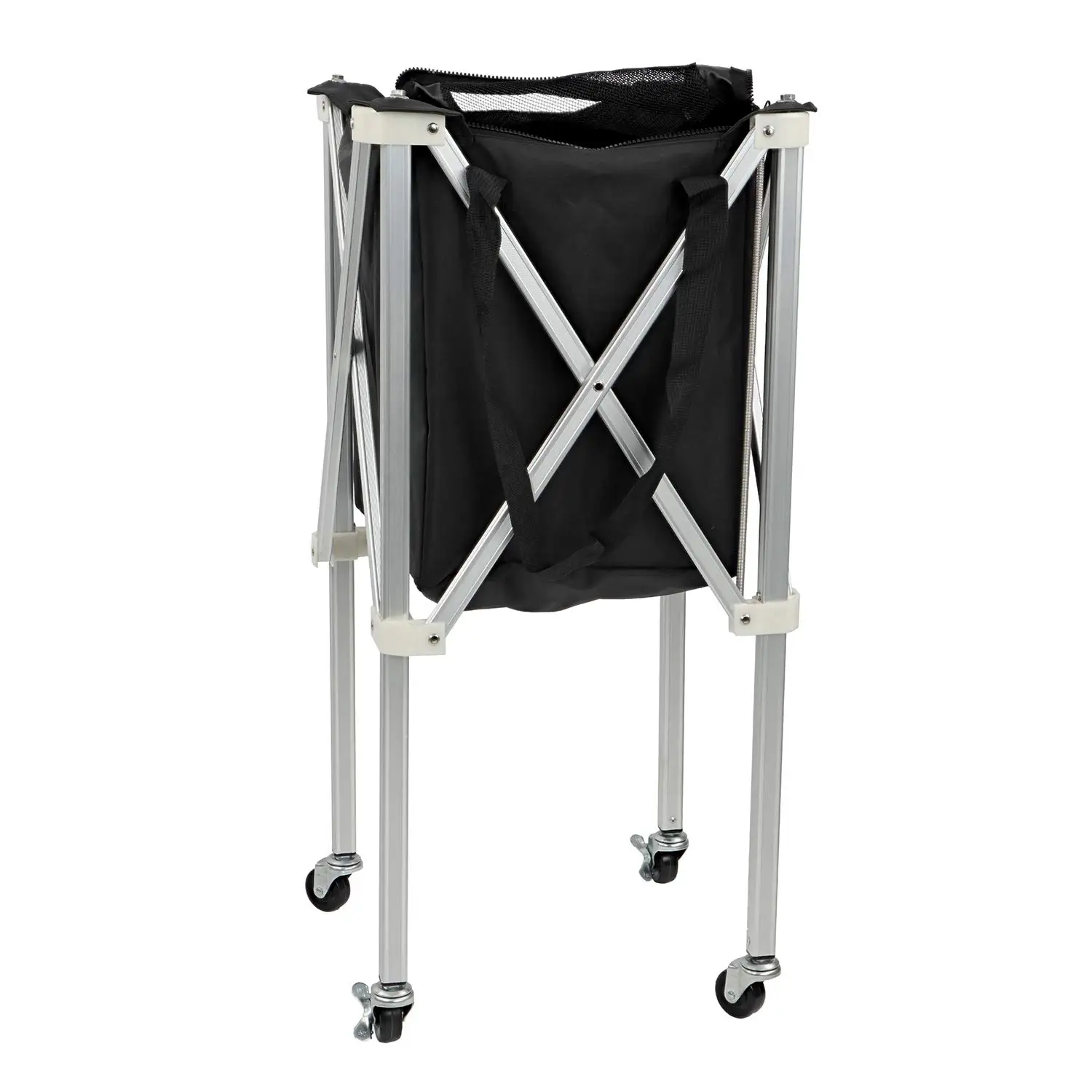 TN02B Portable Tennis Ball Hopper Basket with Wheels Tennis Ball Cart for 150 Pickleball Baseball, Tennis Ball Cart