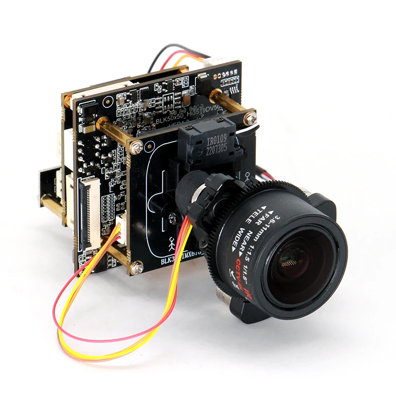 4K WIFI Camera Module TF Card Slot 3.6-11mm Zoom Autofocus Lens 8MP Starvis 2 IMX678 Hi3519DV500 Network CCTV Camera PCB Board
