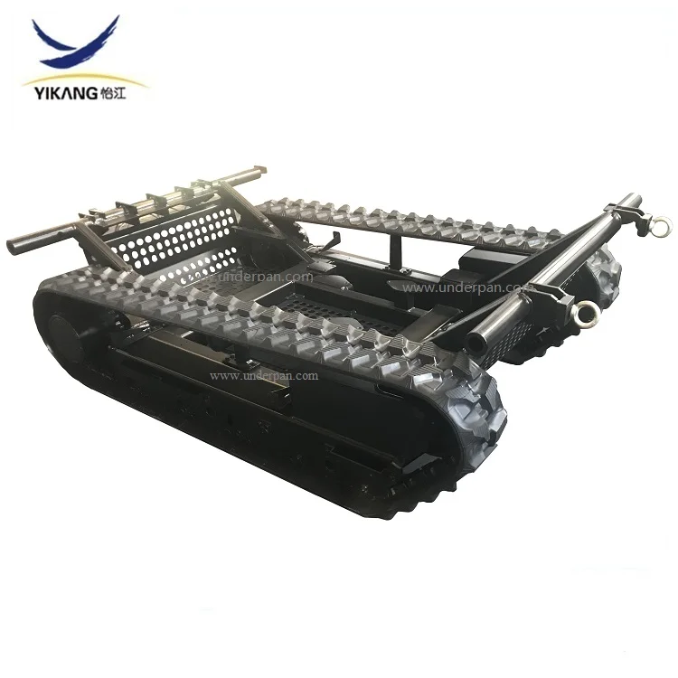 Custom style rubber track undercarriage for fire--fighting robot crawler chassis from China YIKANG company