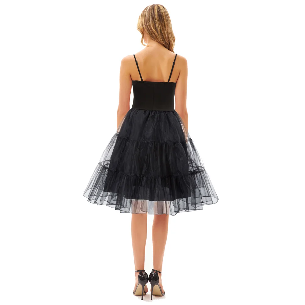 Grace Karin 2-Layer Voile Vintage Petticoat Under Dress Women Spaghetti Strapped Dress
