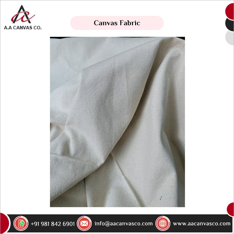 Wholesale Best Buy 10 Ounce Organic Cotton Canvas Fabric Premium Quality Recyclable Textile Raw Material from India Use Lining