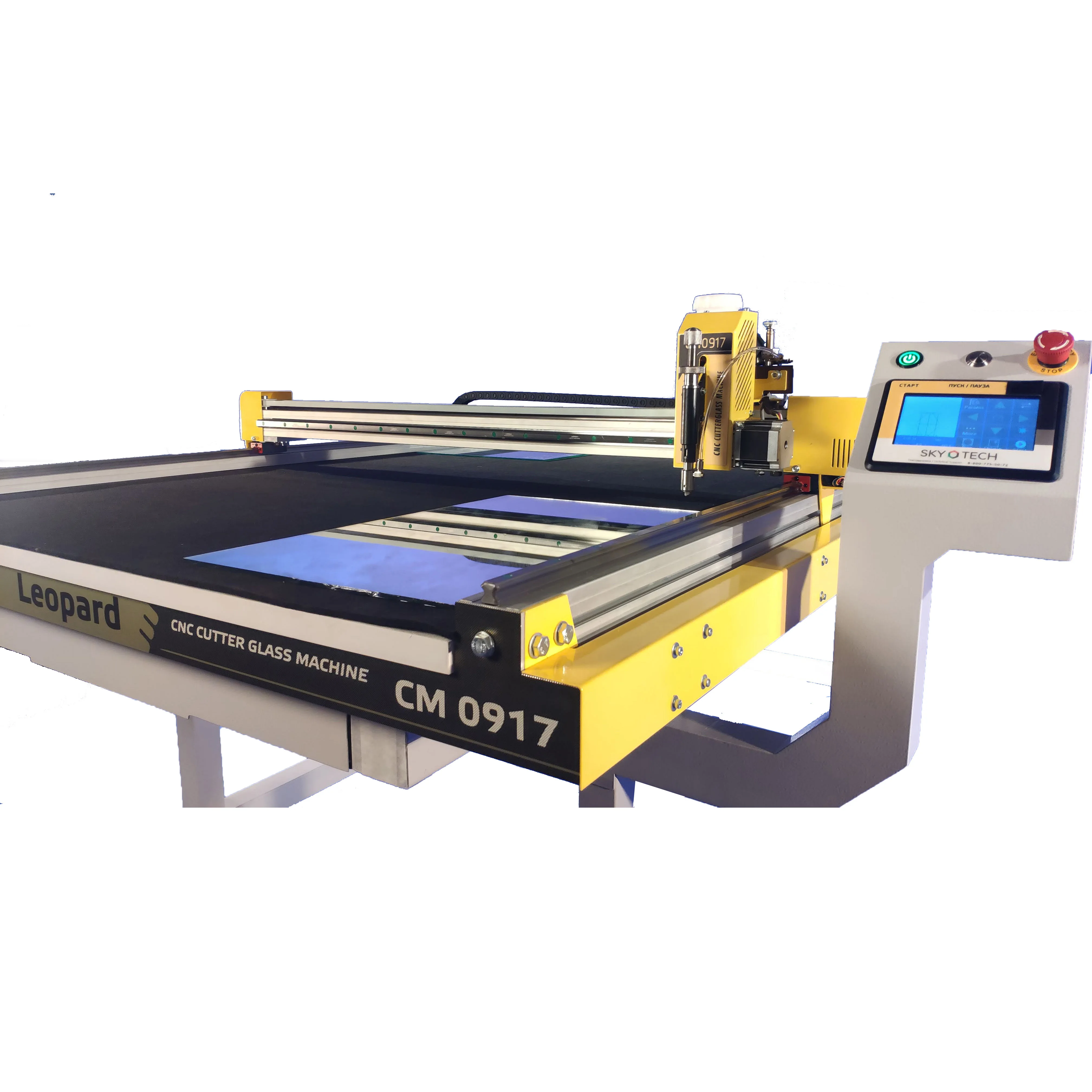 High quality equipment CNC Leopard glass cutting machine professional equipment for cutting any shape of glass and mirror sheets