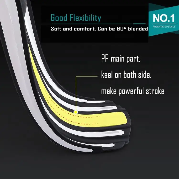 Upgraded New Generation Spring Large Size Buckle Diving Flipper Long Blade Secured Tight Fitting Swimming Fins