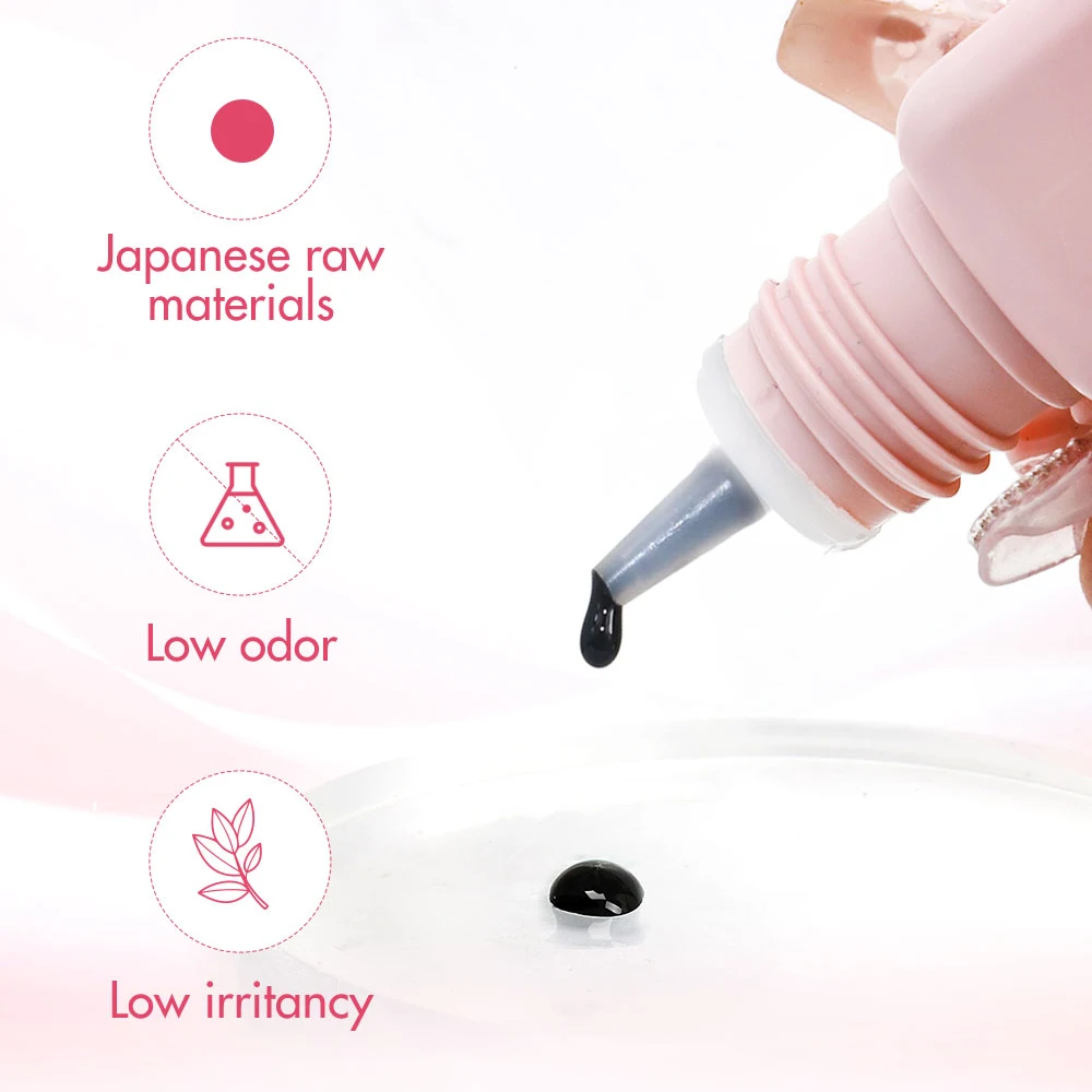 Hypoallergenic Lash Eyelashes Extension Glue Fast Drying Professional Manufacturer Eyelash Extension Glue For Sensitive Eyes