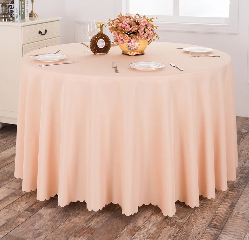 Round Polyester Premium Plain Tablecloth White mantel de mesa Simple Home Decor Events Wedding Decoration Supplies Table Cloth