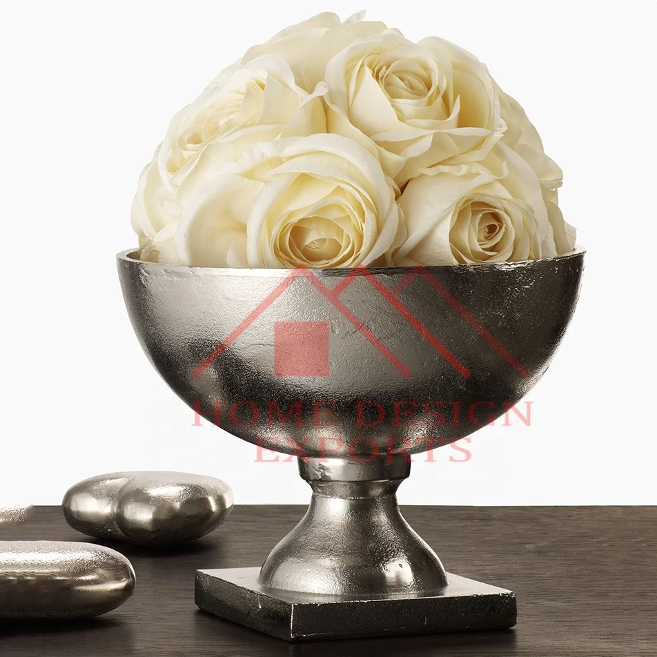 Brass Scalloped Pedestal Flower Bowl/Table Centerpieces Bronze Finishing Pedestal Bowl on Footed Base for Home Best Seller