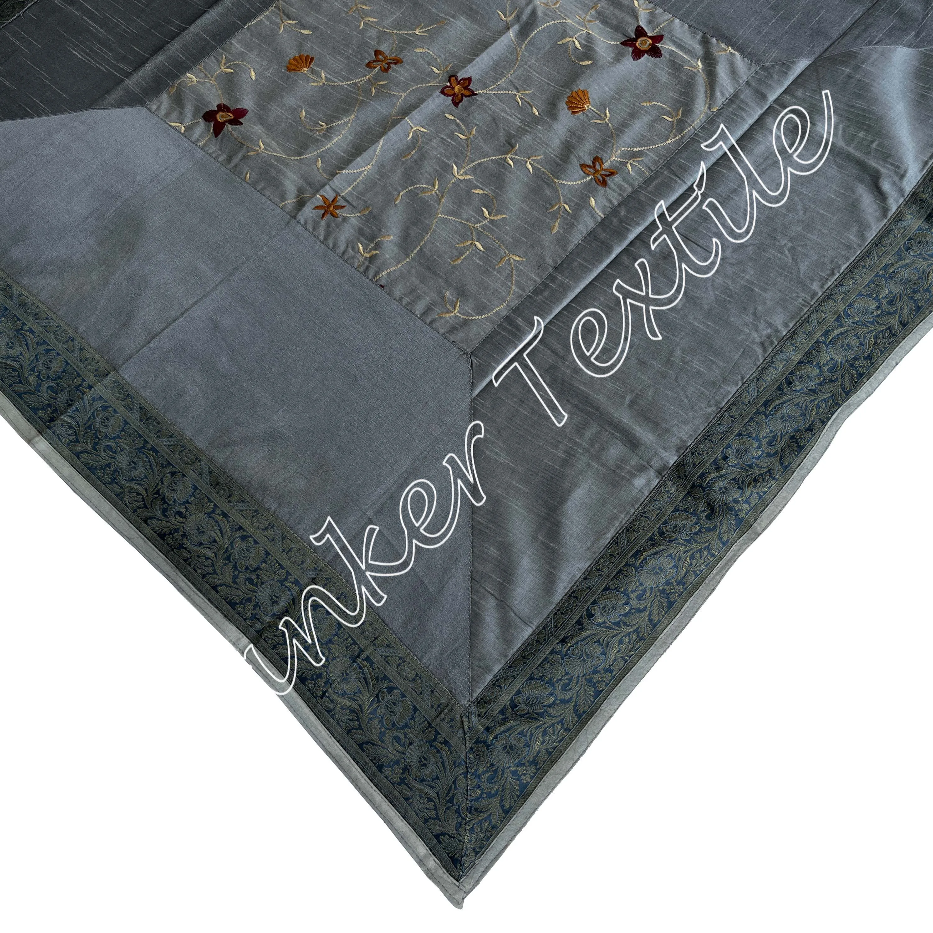 Brocade Silk Table Cover Home Decor Center Pieces Kitchen Tablecloth 40x40 Inch Size (100x100 cms) Indian Dining Tablecloth