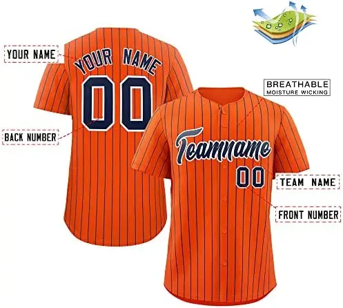 Custom Split Baseball Jersey Button Down Shirt Sports Personalized Stitched Name Number for Men/Women/Boy