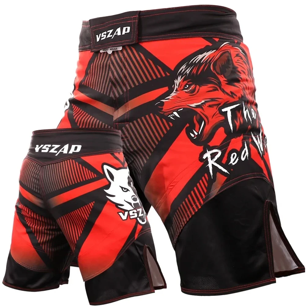 Быстросохнущие мужские шорты MMA Fight с BJJ из полиэстера илами и обслуживание OEM для изготовления на заказ