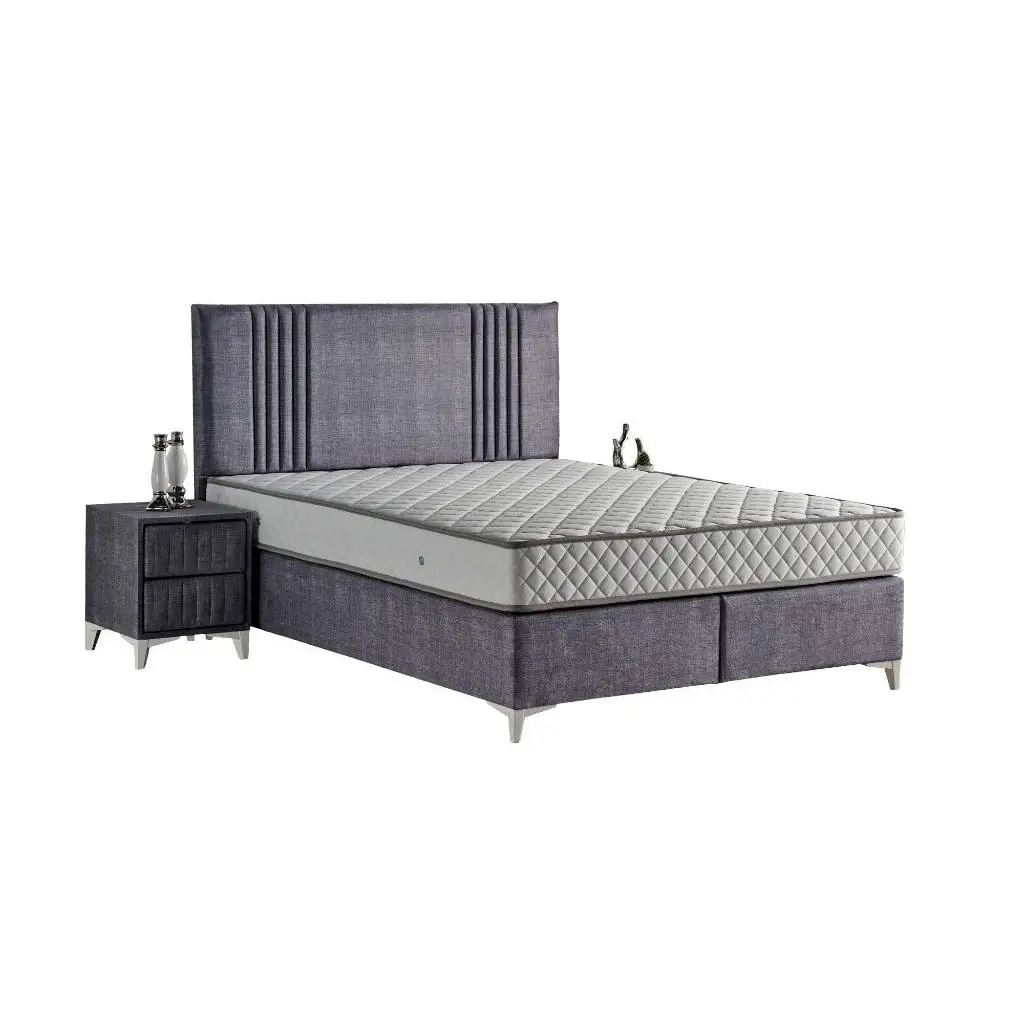 Delta 140x190 Double Bed, Base, Headboard Set MYB1318