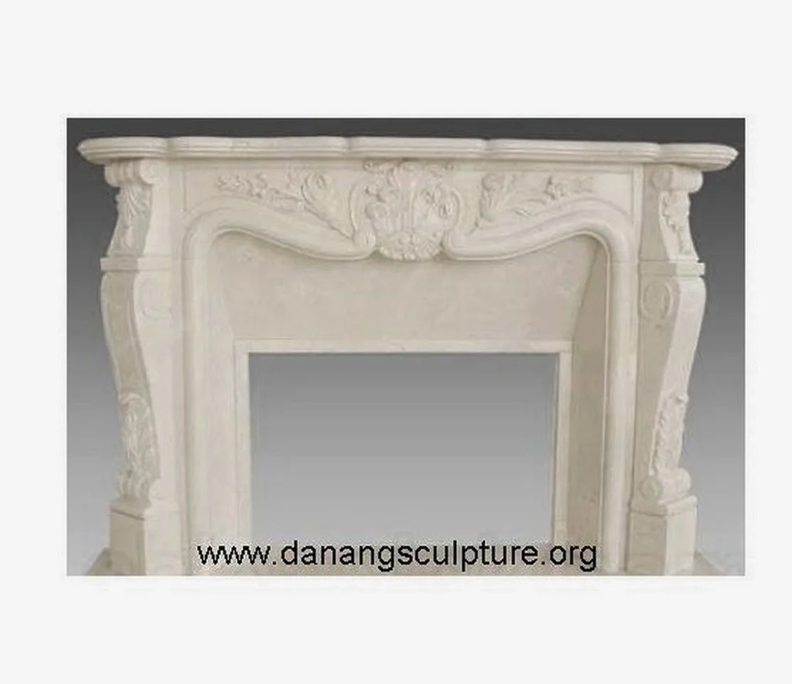 Best Selling custom indoor natural carved marble fireplace mantel modern marble fireplace