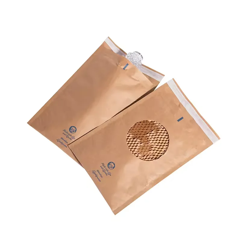 Custom Eco-Friendly Compostable Custom Packaging Express Delivery Mailing Bag Honeycomb Kraft Paper Mailer