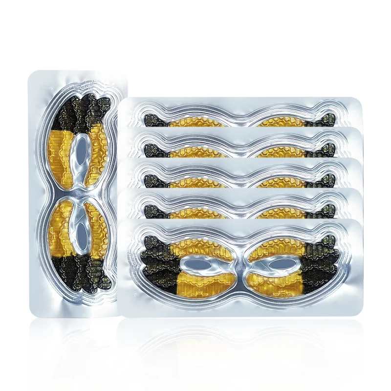 Factory Wholesale OEM Moisturizing Nourishing Firming Anti-Wrinkle 24k Gold Remove Dark Circles Butterfly-shaped Gel Eye Mask