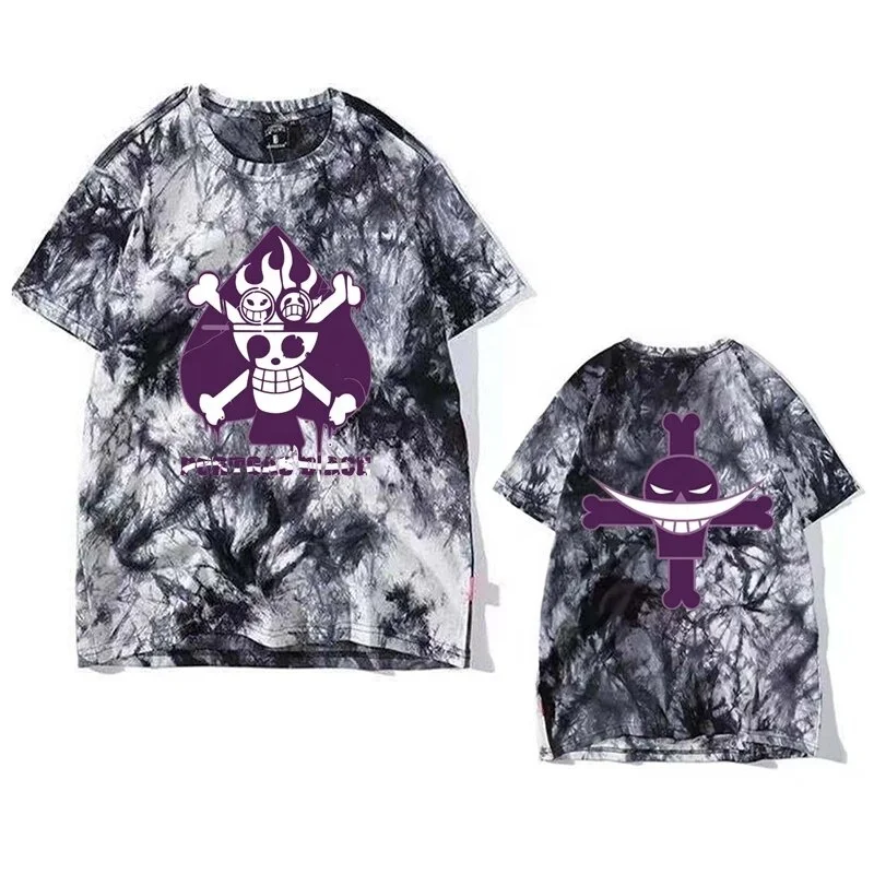 Funny Portga-S-D Ace T-Shirt Harajuku One Piece Summer Tie Dye Anime Gift Top Men Women