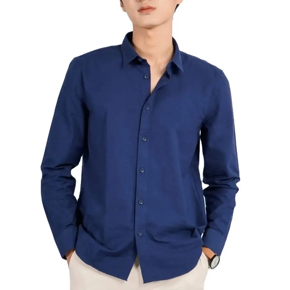 Official Solid Beautiful White Spandex Longsleeve Elastic Slim Formal Social Office Uniform Wear Boys shirts