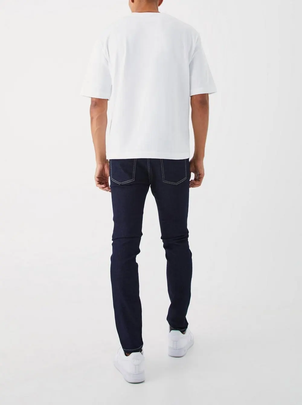 Wholesale Customized High Quality Navy Blue Skinny Stretch men jeans