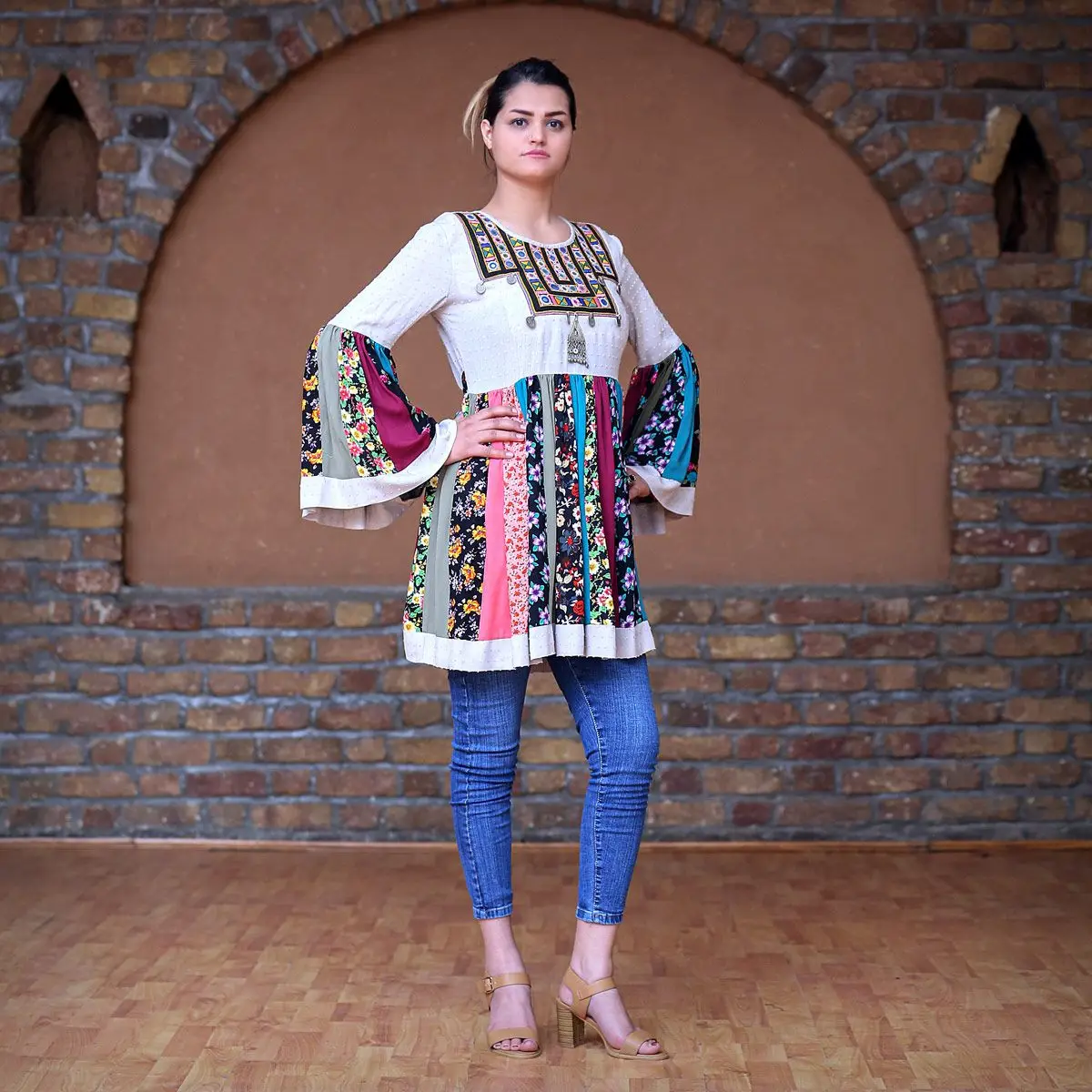 Unique Color Afghani Dress With Big Flair Arms Wholesale  Rate Made In Pakistan Ready To Wear