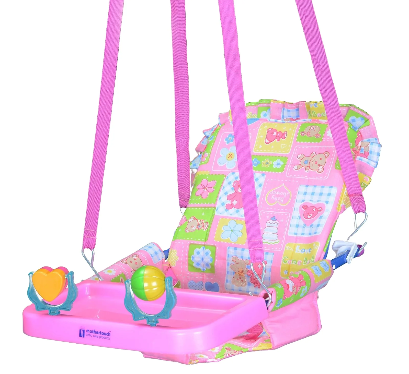 High quality garden safe funny and comfortable chair plastic hanging baby swing with pe rope for baby