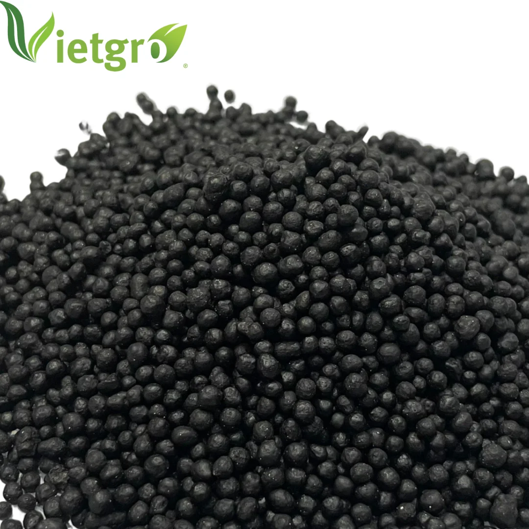 Wholesale Organic Fertilizer NPK 12-2-5+45%OM - from Vietnamese Manufacturer - Black Granular