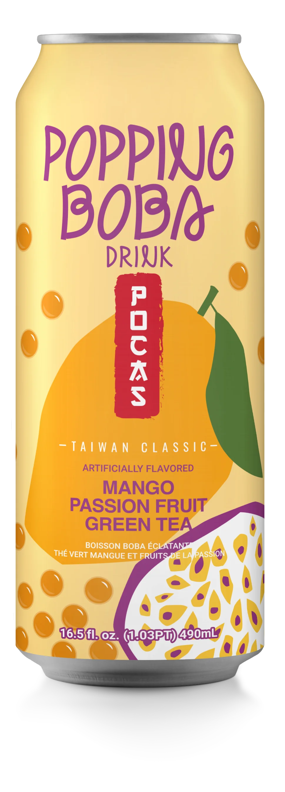 Popping Boba: Mango Passion Fruit Green Tea& Strawberry Dragon Fruit Oolong Tea& Mixed Berry Hibiscus Tea& Peach Oolong Tea