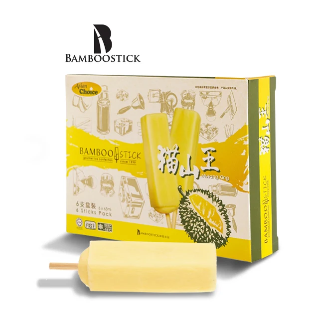 Hot Selling Durian Musang king icecream flavour Bamboostick Ice Cream Potong Traditional Dessert Series made by real fruit