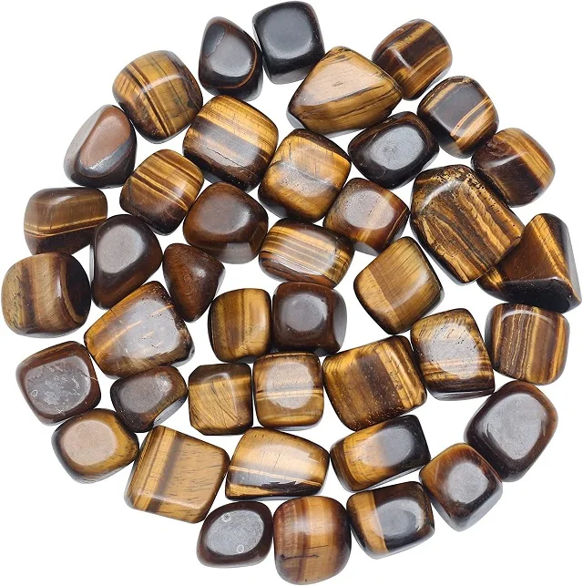 Wholesale Natural yellow Tiger Eye Tumbled  Craft Stone  Semi-Precious Crystal Polished Tumbled Cheap Price