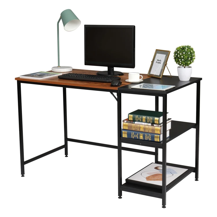 Modern Computer Desk Study Table Home Office Desk Combination Integrated Space Saving Small Table With Bookshelf