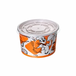 Plastic Soup Cups Round 350cc Polypropylene Material Orange White Color Best Quality and Price Made in Turkey