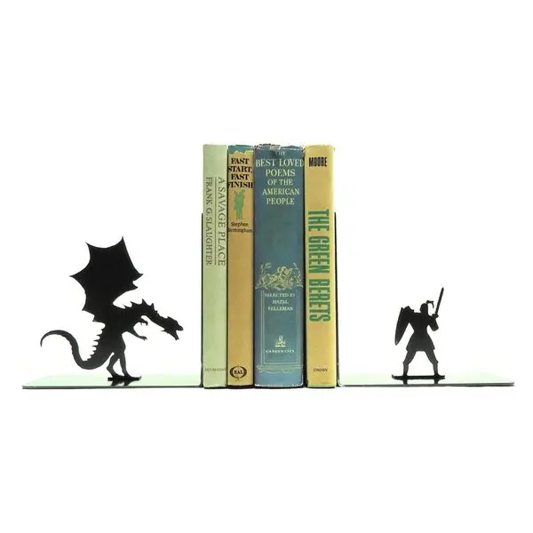 For Sale Dragon and Knight Bookends Set of 2 For School Home Office Desk Organizer Decorative Bookends In Wholesale