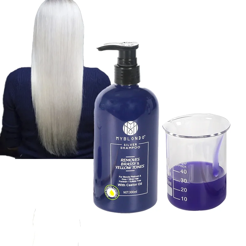 Best Quality 300ml  Natural Anti-brassy Purple Hair Shampoo Customize Brands Purple Shampoo Sample For Blonde