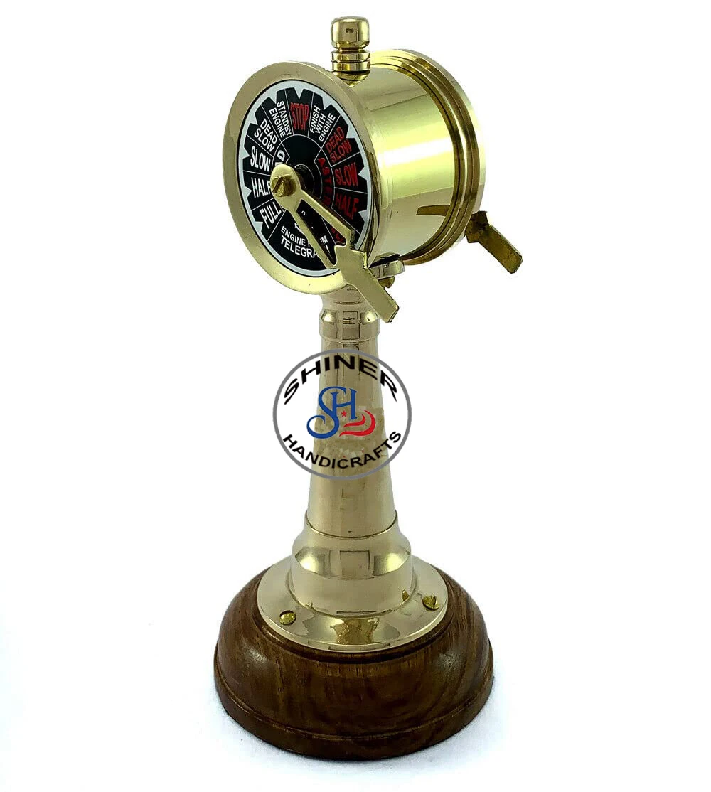 Ship/Boat Telegraph Speed Controller Mini Nautical Brass Handmade Telegraph Maritime telescopes Collectible Item Desktop Decor