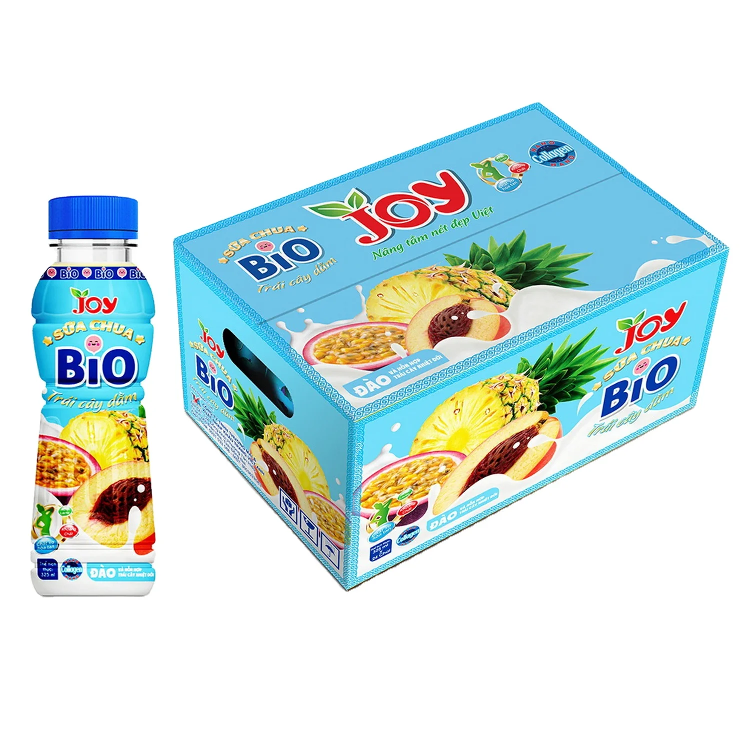 250ml Box BIO Yogurt Prebiotic with Peach & Mixed Tropical Fruit Exporters