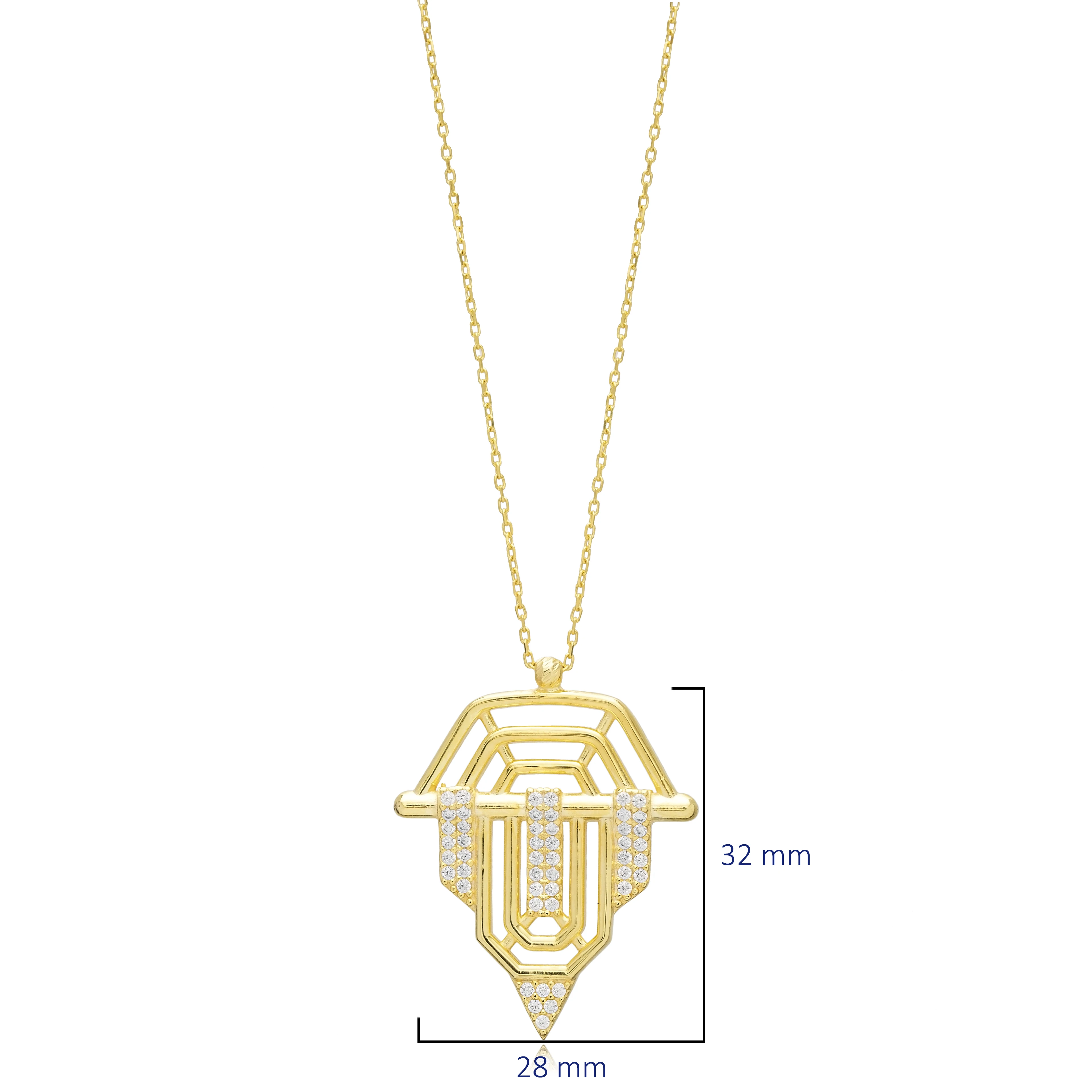 Unique Design Popular Trendy Charm Necklace Pendant 925 Sterling Silver Jewelry Handmade Wholesale Turkish