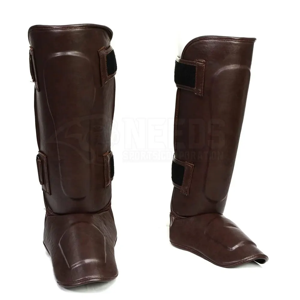 Factory Price Adjustable Shin Guard Lightweight Muay Thai Shin Guards With Foot And Knee Protection