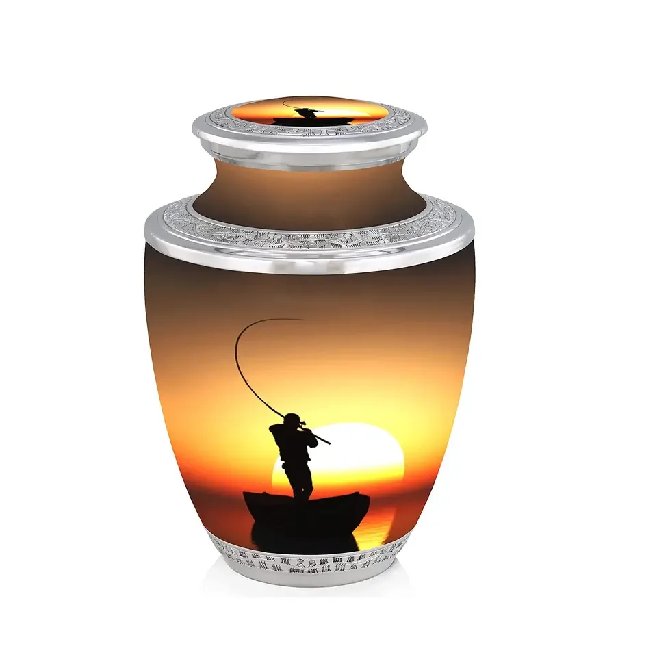 High on Demand Metal Funeral Supplies Urns for Human Ashes Used Home Decorative Items from Indian Supplier and Exporter