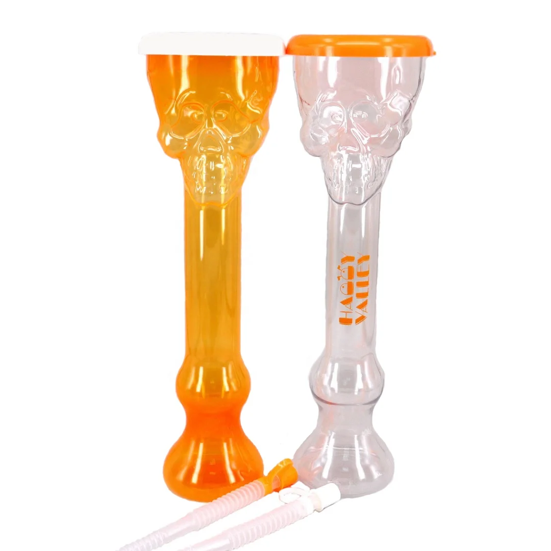 Novelty BPA Free PET Plastic Material 500ml 550ml 600ml Slush Cup Yard