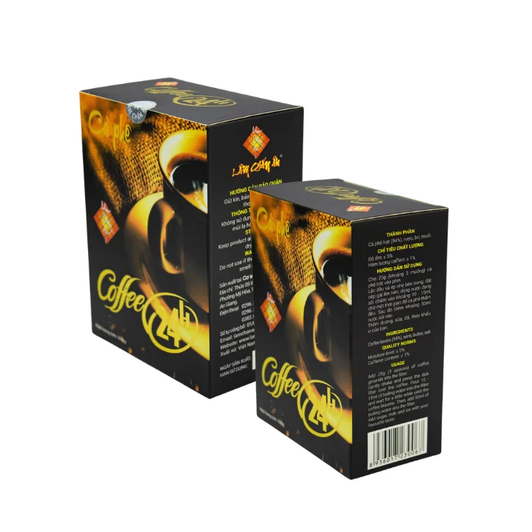 24H Coffee Coffee Competitive Price for Wholesale Use With Boiling Water Easy to Use Packing 28 Boxes Vietnam Fact