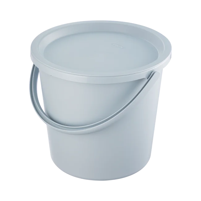 Notoro 14L PP Plastic round Bucket with Handle Portable Kitchen Bathroom Toilet Water Bucket Includes Lid Accessory