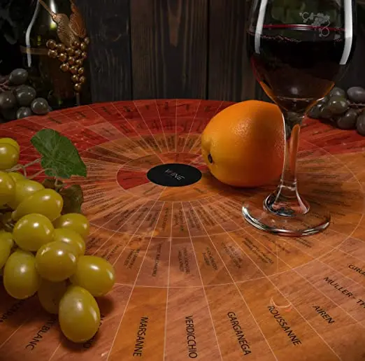 Tasting Identifies For Wine Savant Wheel Handcrafted Wood For Both Amateurs and Connoisseurs.