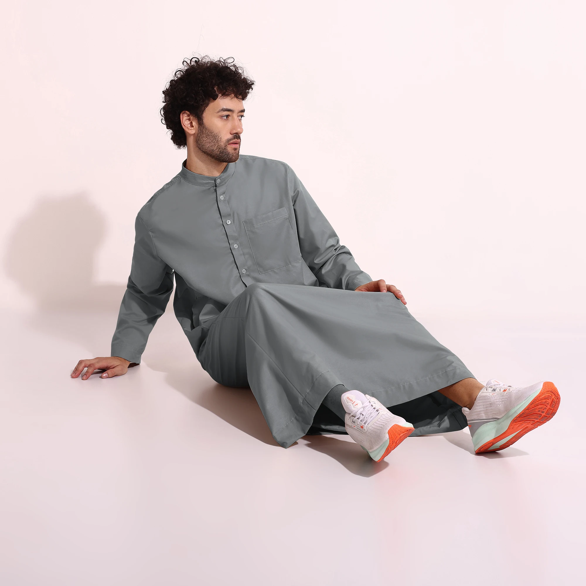 New Hot Sale High End Natural Mulbury Cotton Fabric Saudi Arab Men Wear Thobe Jubba Daffah Kurta