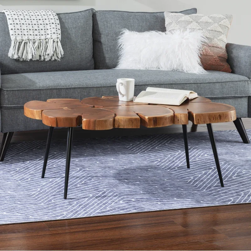 Handcrafted Solid Wood Live Edge Side Table