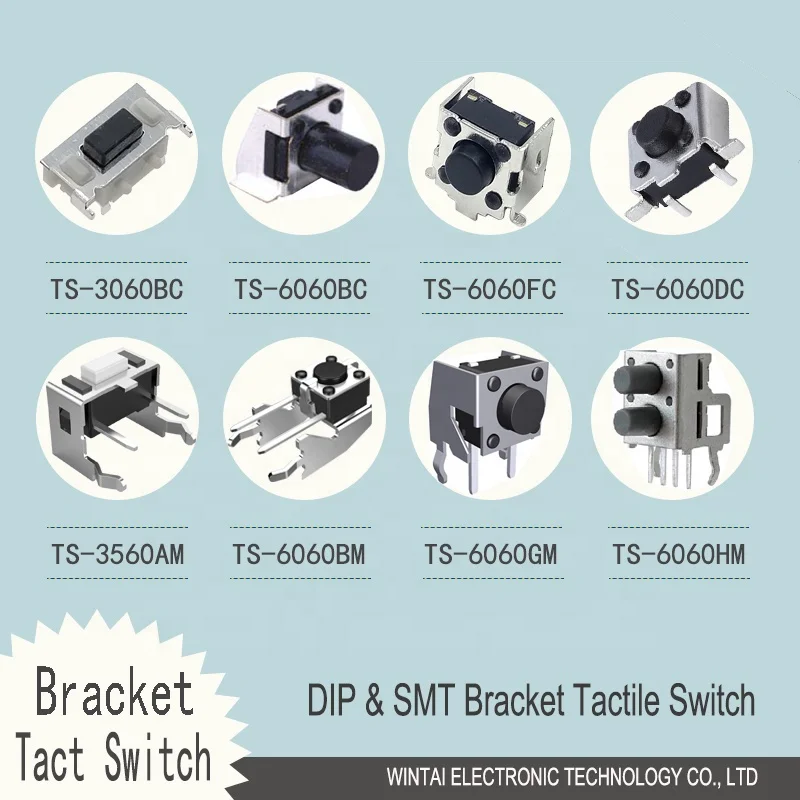 Wintai-tech China Micro Tact Switch Supplier Tact Switch Panel Pushing Tact Switch Manufacturer