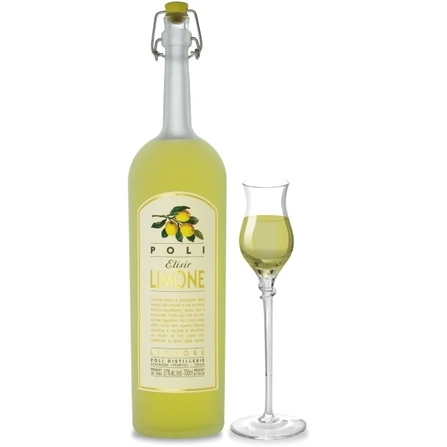Top quality Italian classic Limoncello Poli Elisir Limone Liqueur 700 ml alcoholic digestive traditional beverage for retail