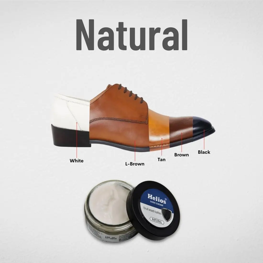 Helious From India Manufacturer Suppliers Of Shoe Cream Jar White 48 GM For Leather Shoe Shining Remove Dirt Stains