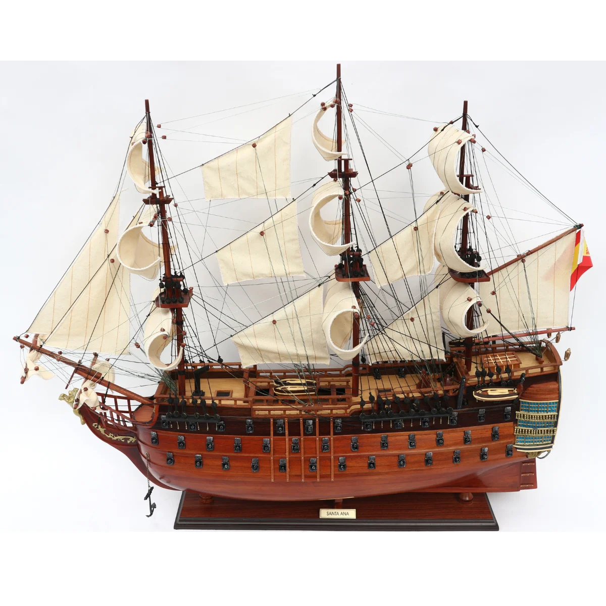 TALL SHIP SANTA ANA (1784 - 1812)  - WOODEN HANDICRAFT SHIP MODEL WITH STAND - MODEL SHIPS FOR HOME DECORATION, GIFT, COLLECTION