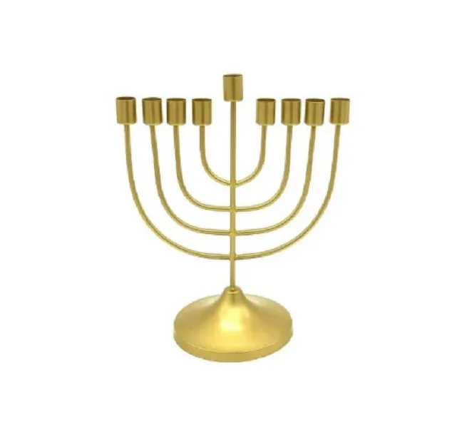 Best Seller Handmade Jewish Candlestick Holder 21 High Menorah Durable Brass Aluminium Home Decor Gifts Chanukah Hanukkah