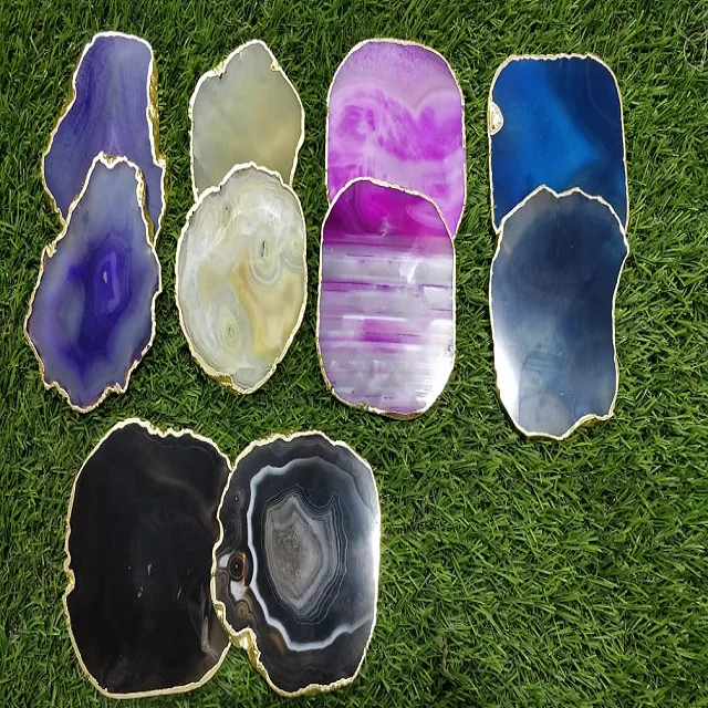 Natural Agate Colourful Coasters For Tea and Coffee Direct From Fastest Exporters And manufacturer of India