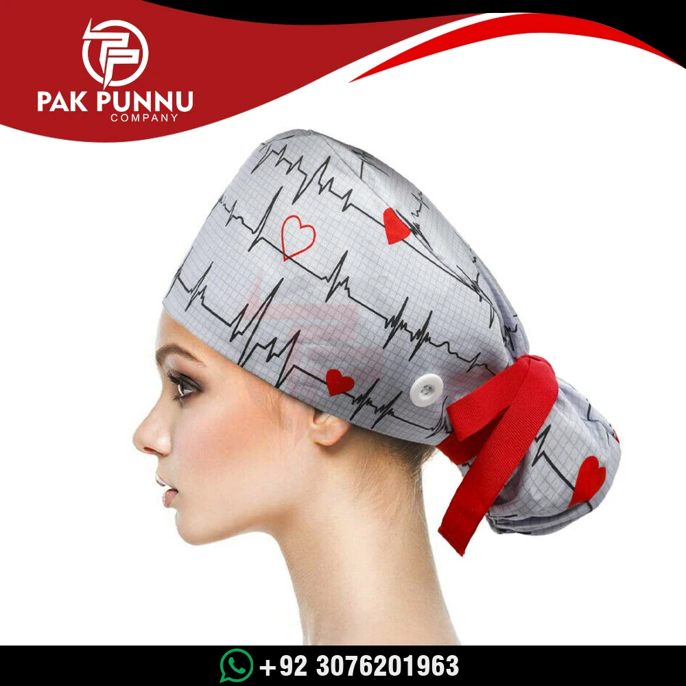 Surgical Scrub Hat Bouffant Cap For Long Hair Women Doctor Nurses Head Cover
